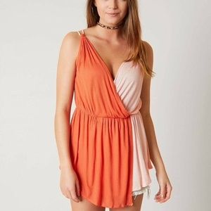 Free people Orange Last Night Tank Top Sz Large